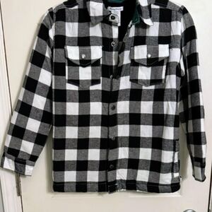 Tommy Bahama White and Black Plaid Shirt